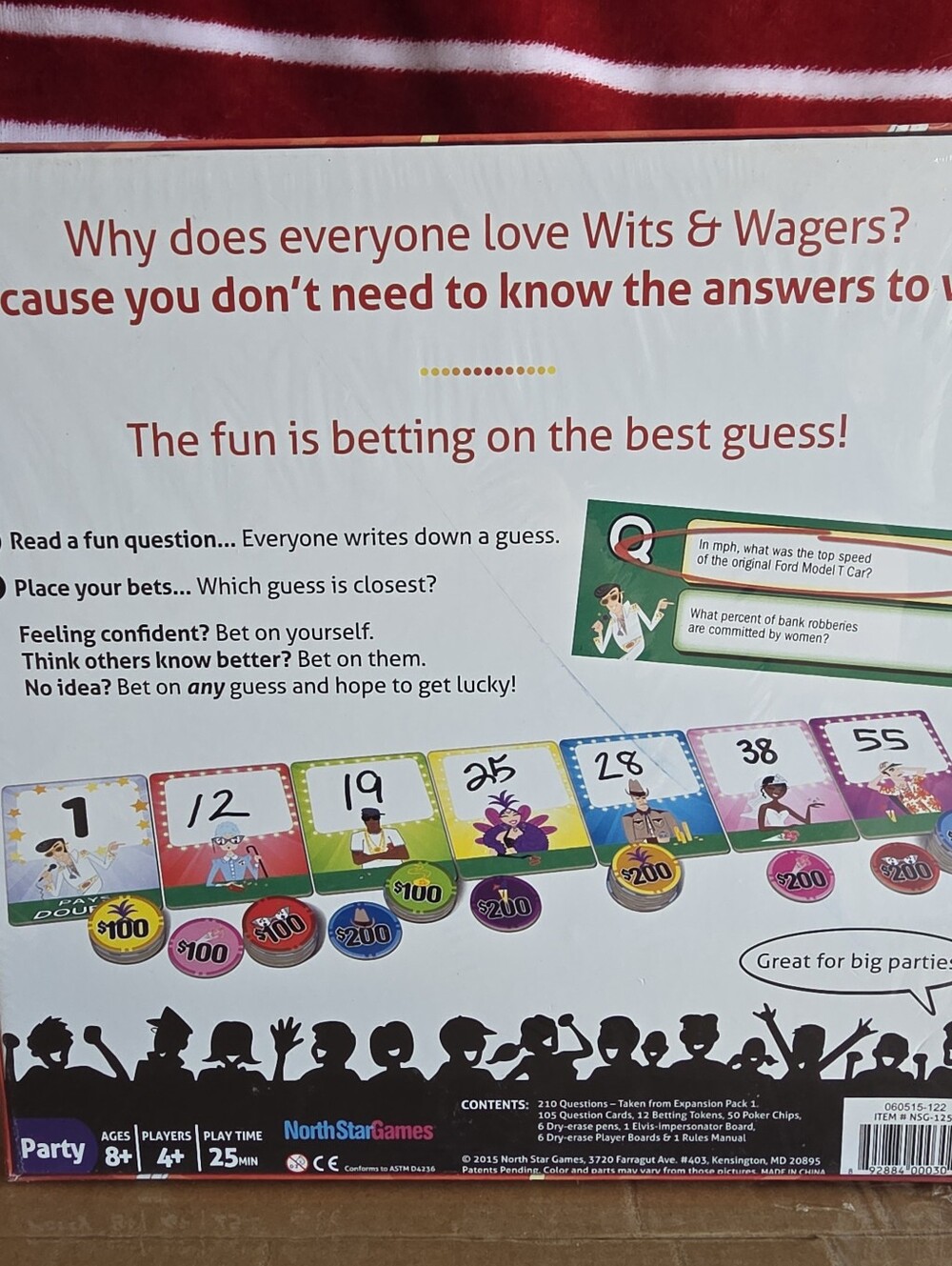 New- 2015 Wits & Wagers Party Edition- Ages 8+ Most Award Winning Party Game - Picture 3 of 3